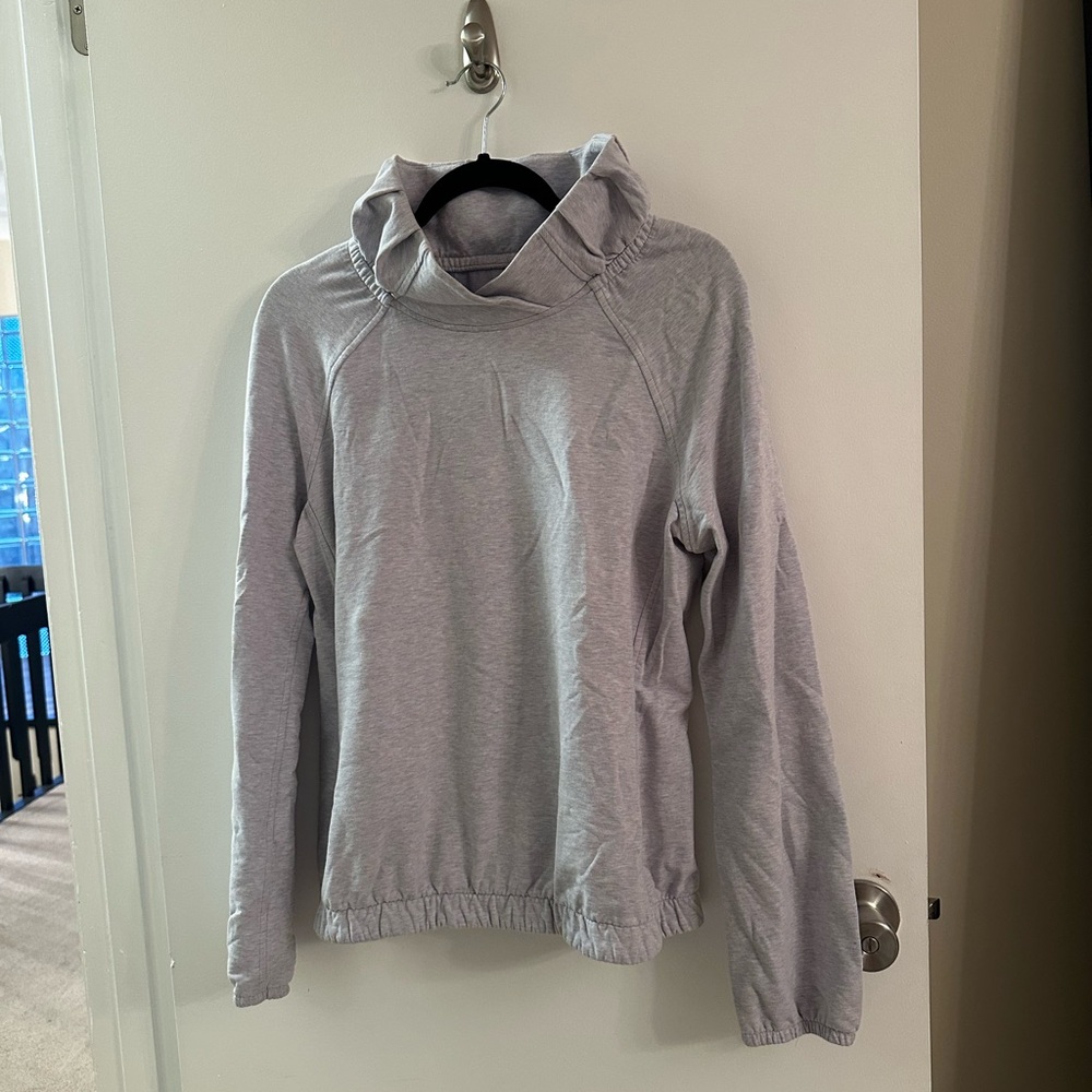 Lululemon Athletica Light Gray Cowl Neck Top